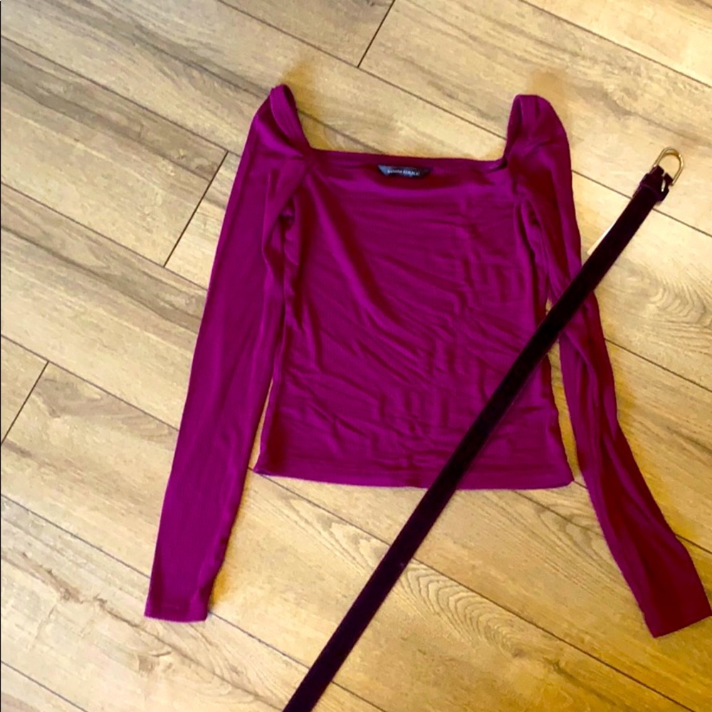 Banana Republic shirt and belt combo